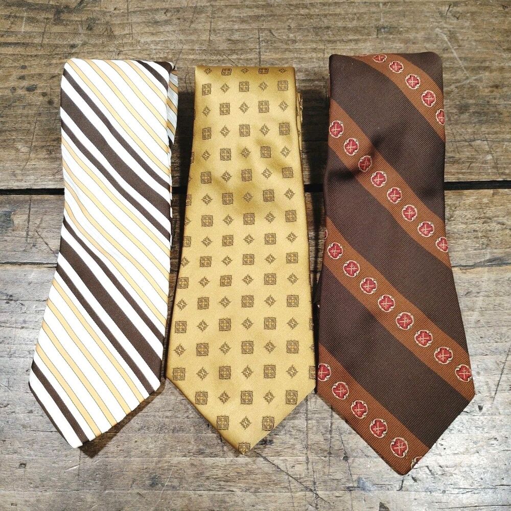 Three Vintage Ties Necktie Retro 60s 70s Wembley Wemlon Prince Consort VGC